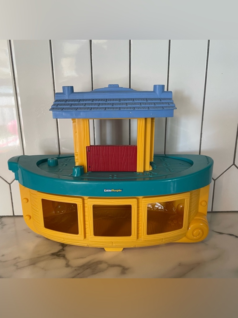 Vintage Fisher Price Little People Noah’s Ark with 10 Figures - Picture 13 of 14